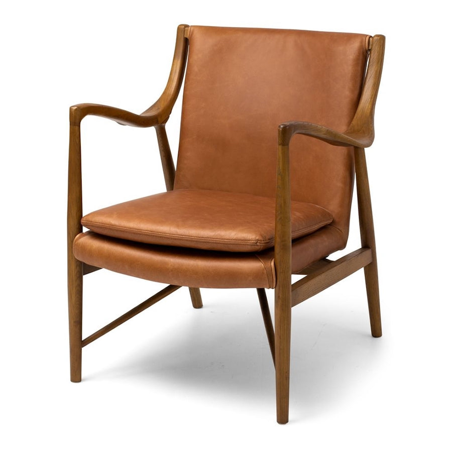 Ponui Armchair - Tan Leather