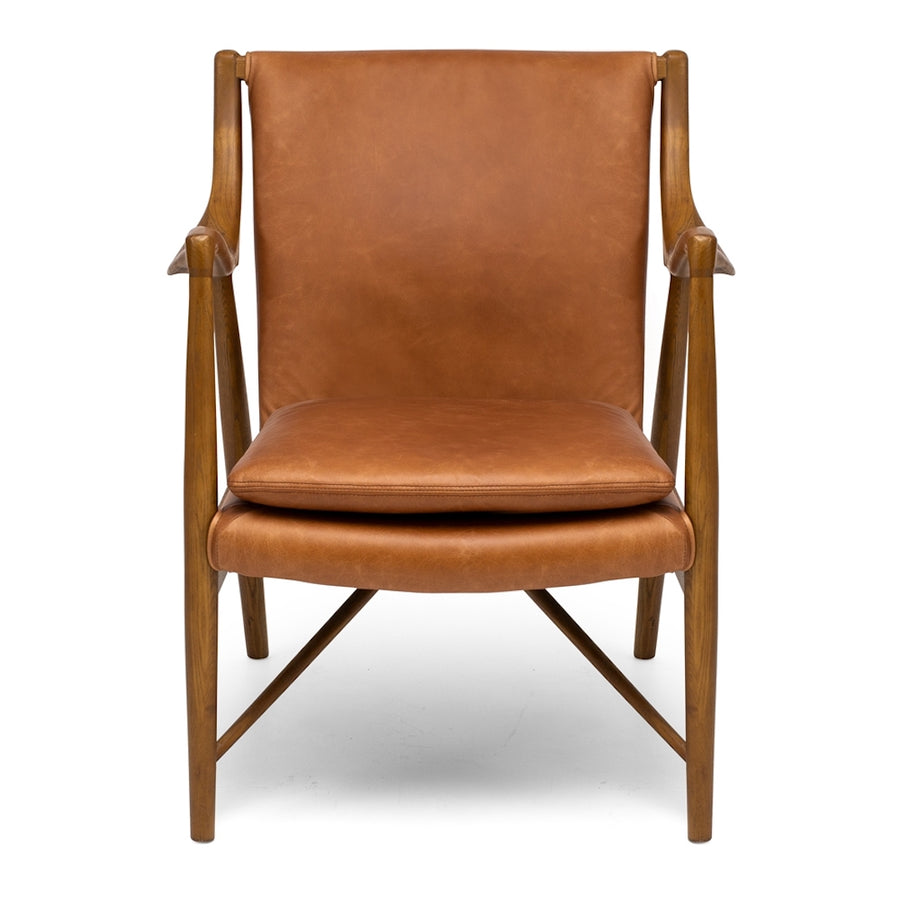 Ponui Armchair - Tan Leather