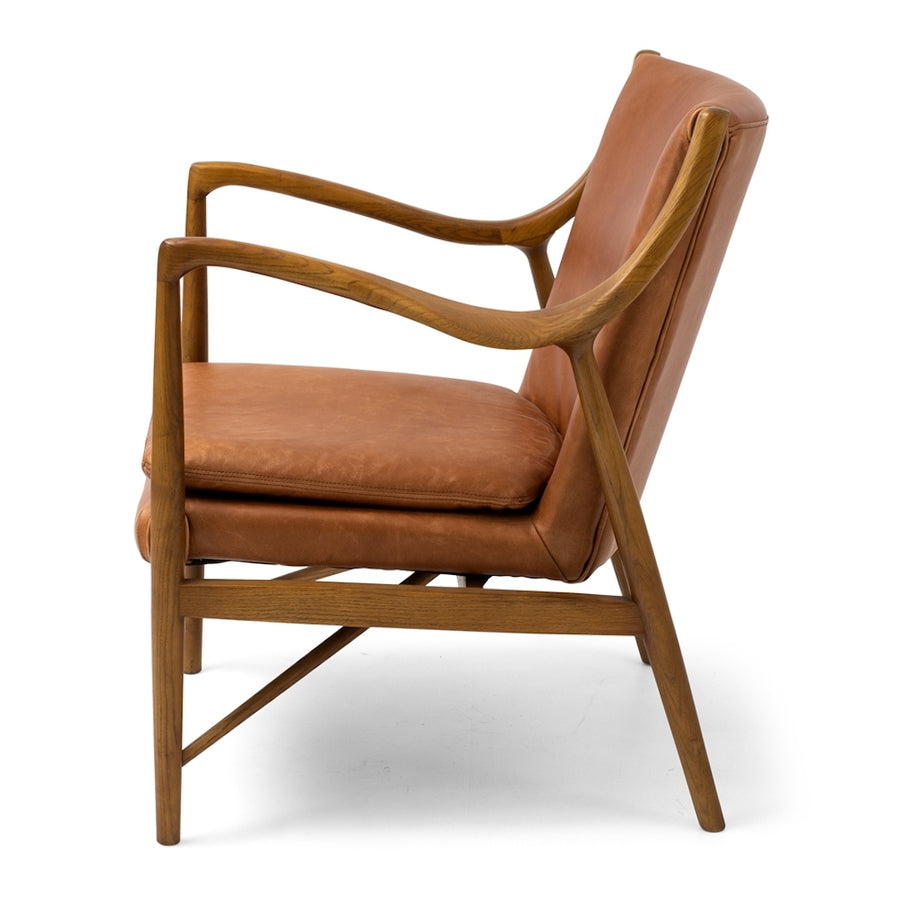 Ponui Armchair - Tan Leather