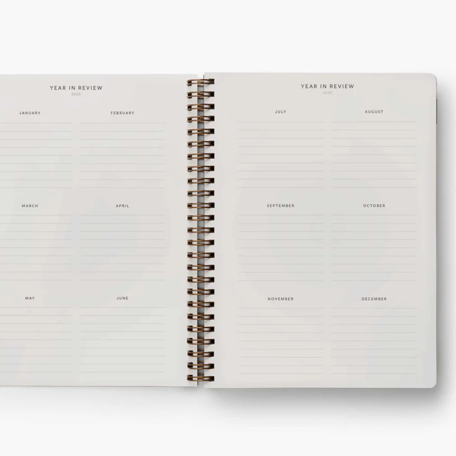 2025 12 Month Softcover Spiral Planner - Roses