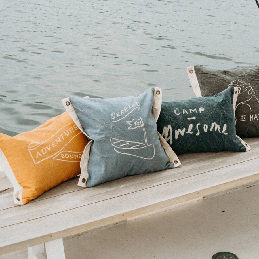 Seabird Cushion & Banner - Blue