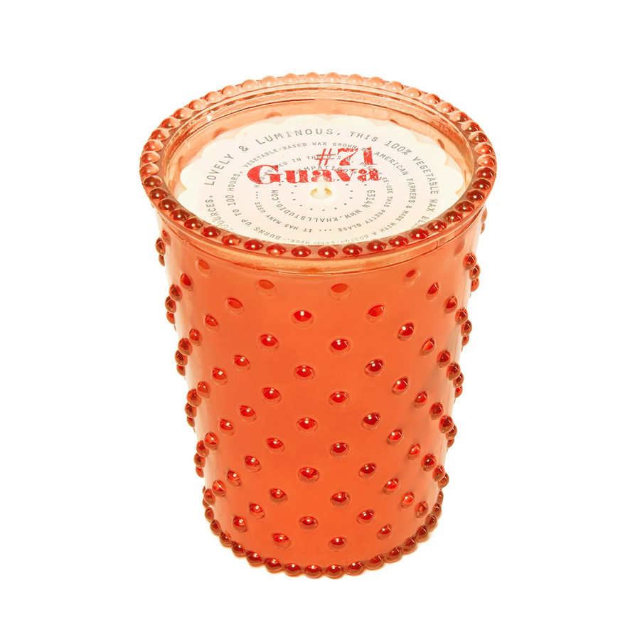 Hobnail Candle - Guava