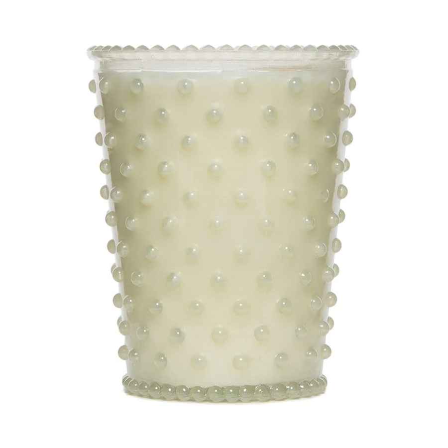 Hobnail Candle - White Flower