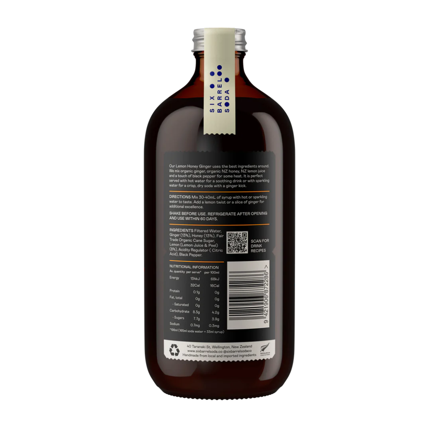 Lemon Honey Ginger Syrup - 500ml