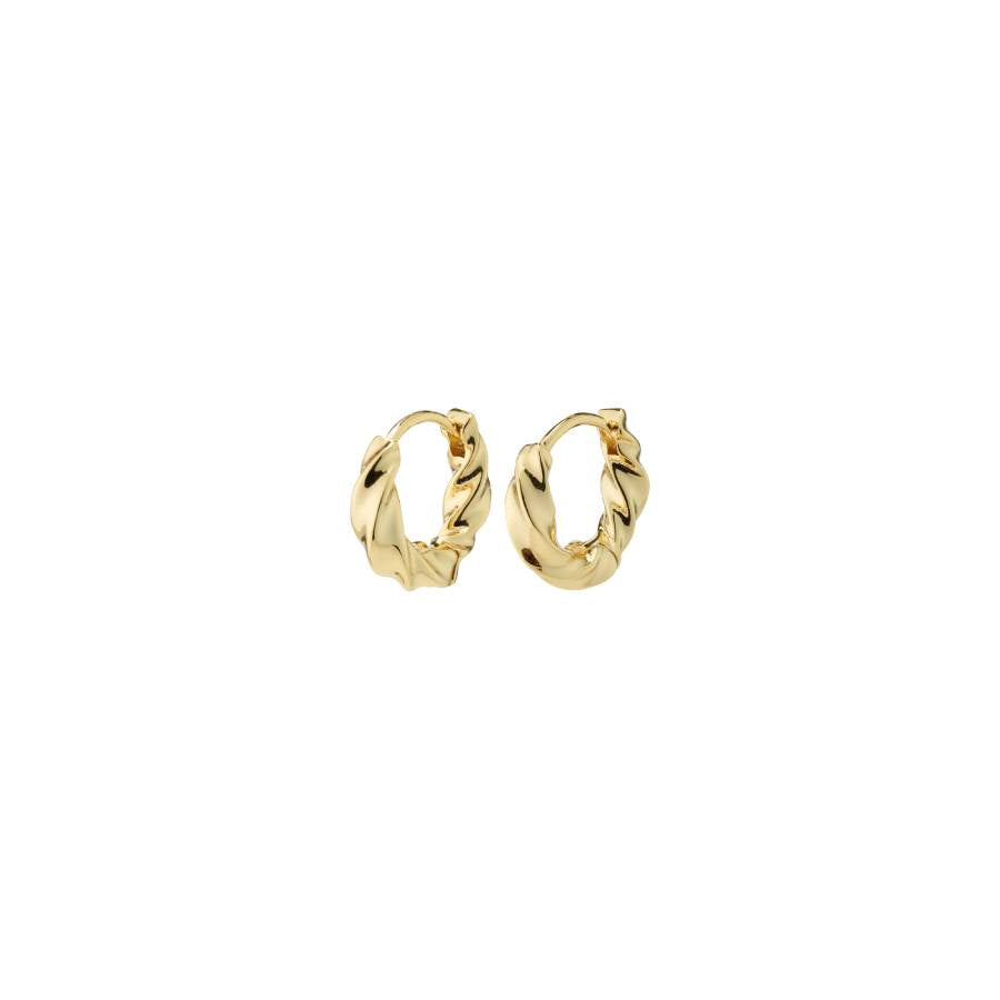 Taffy Swirl Hoop Earrings - Gold