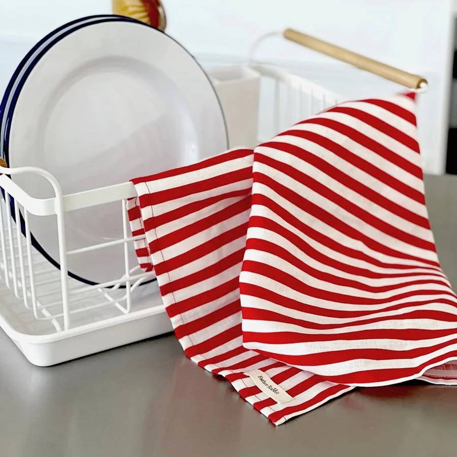 Tea Towel - Nautical Red Stripe