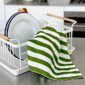 Tea Towel - Olive Stripe