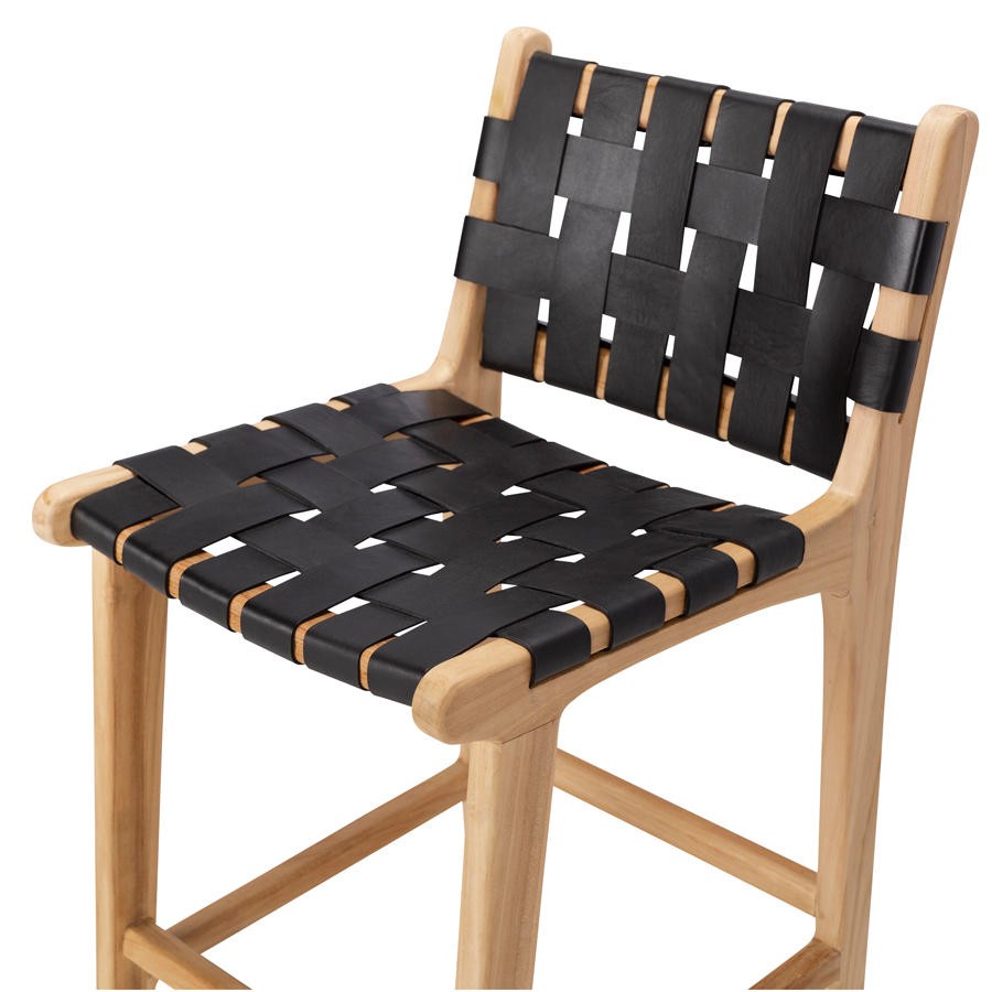 Tijuana Highback Barstool - Black