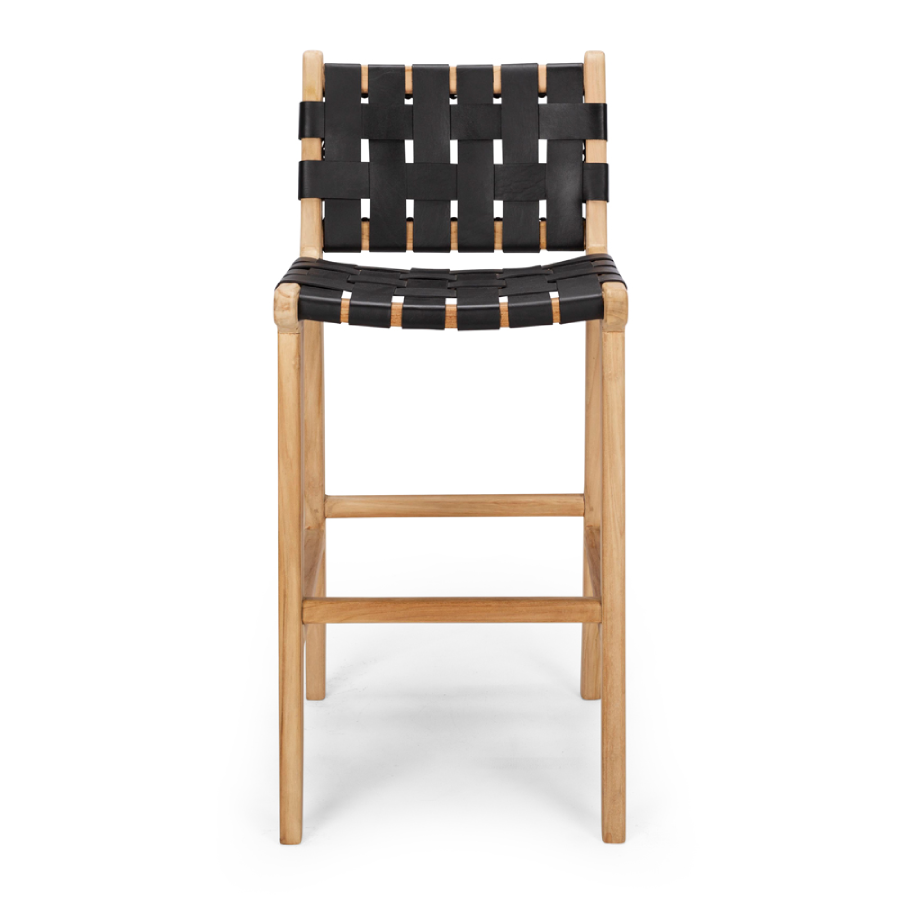 Tijuana Highback Barstool - Black