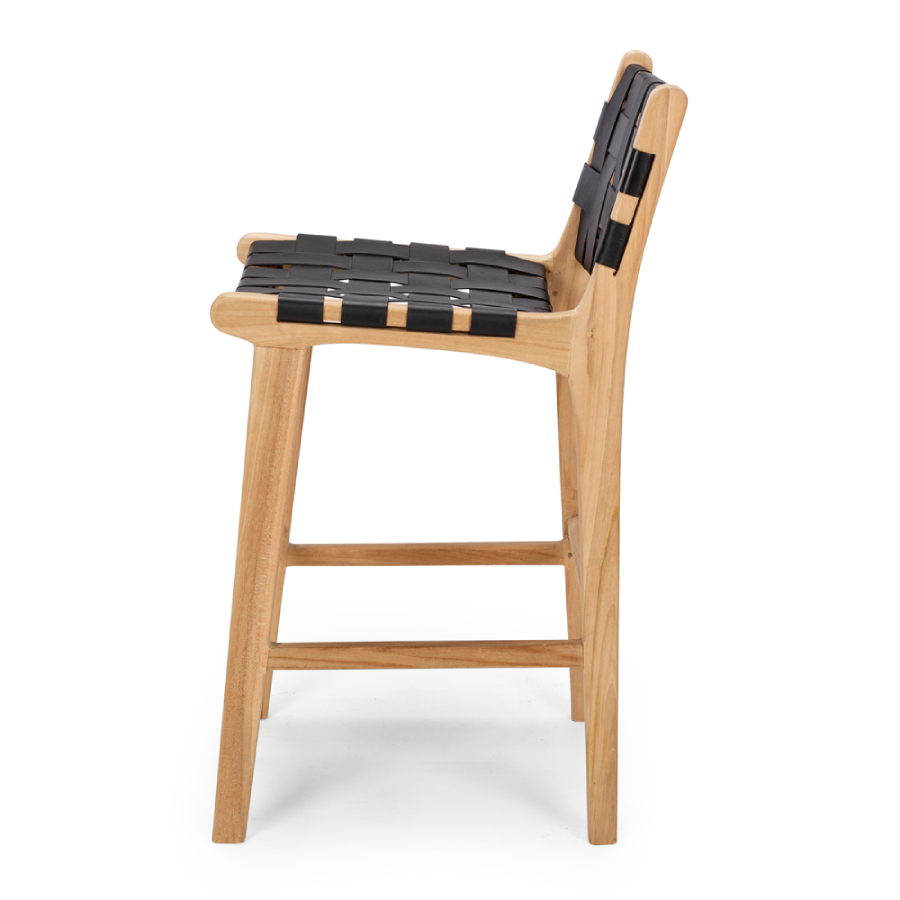 Tijuana Highback Barstool - Black