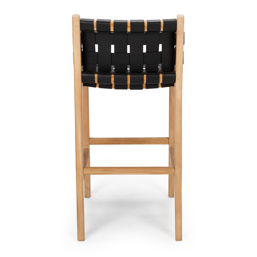 Tijuana Highback Barstool - Black