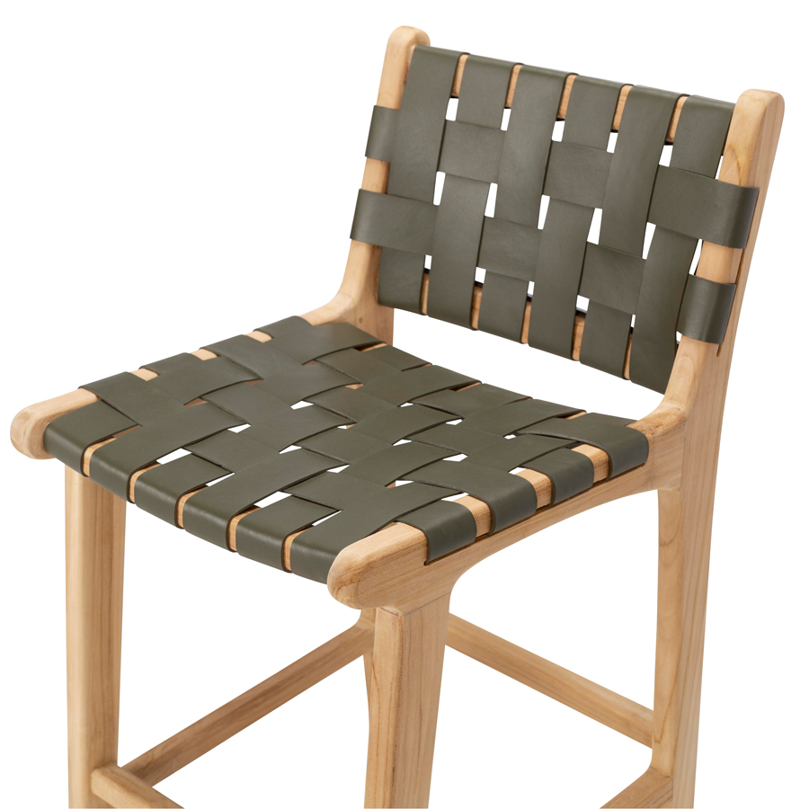 Tijuana Highback Barstool - Olive