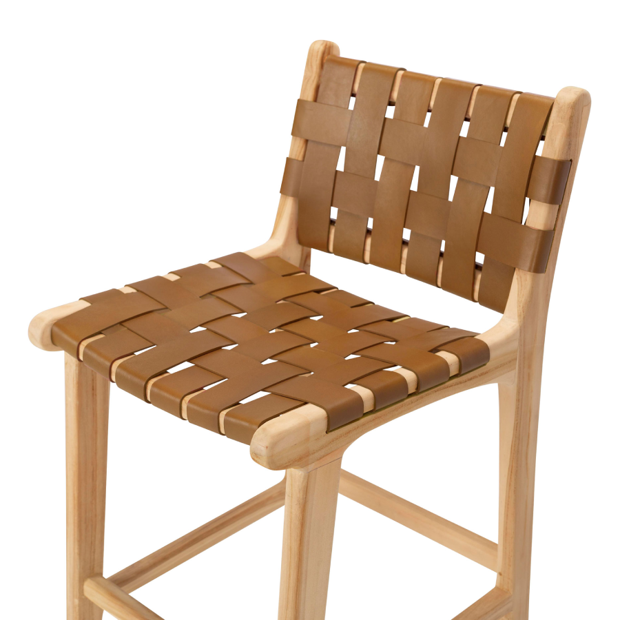 Tijuana Highback Barstool - Saddle