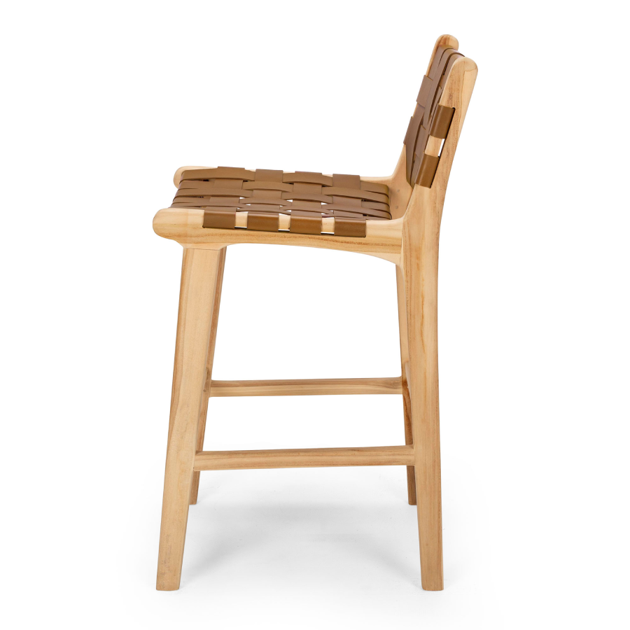 Tijuana Highback Barstool - Saddle