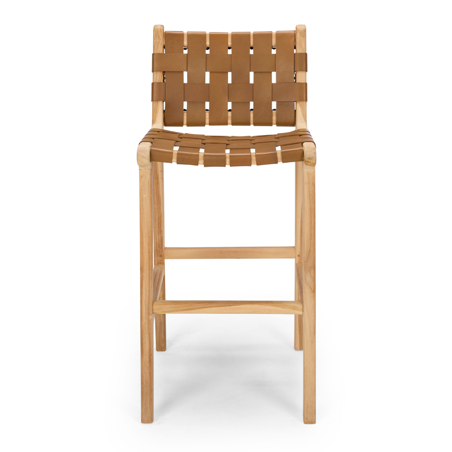 Tijuana Highback Barstool - Saddle