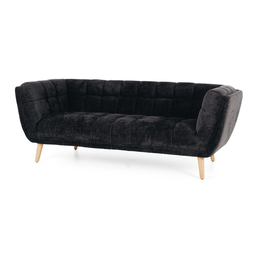 Titahi 3 Seat Sofa - Panther Black