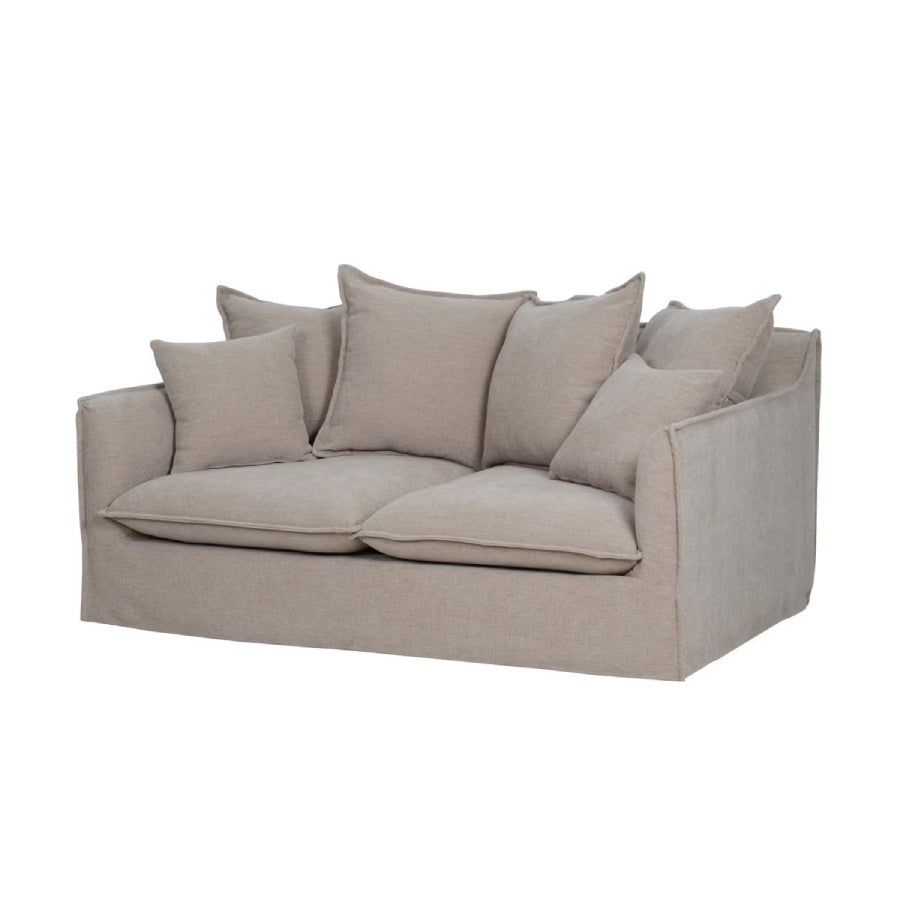 Waihi 2 Seat Slipcover Sofa - Hazelnut