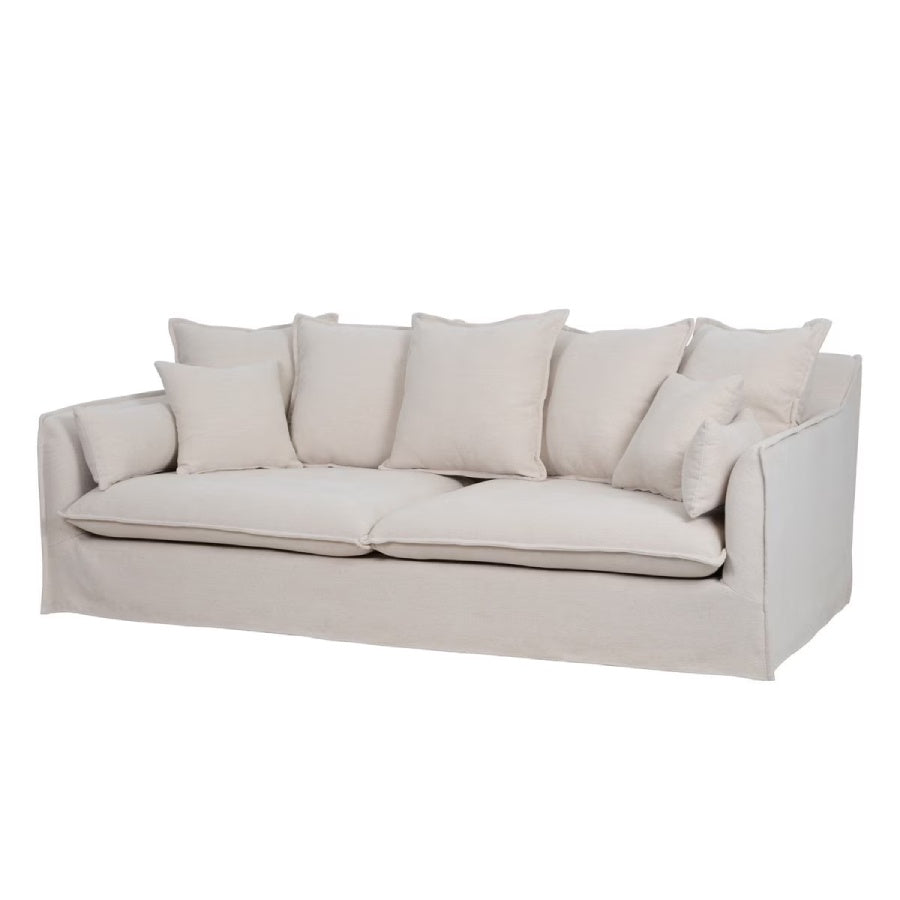 Waihi 3 Seat Slipcover Sofa - Almond