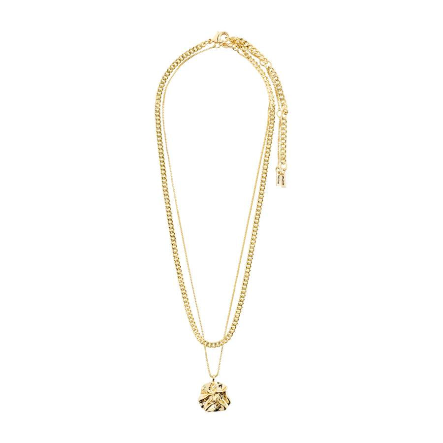 Willpower Curb Chain and Coin Necklace 2-In-1 Set - Gold