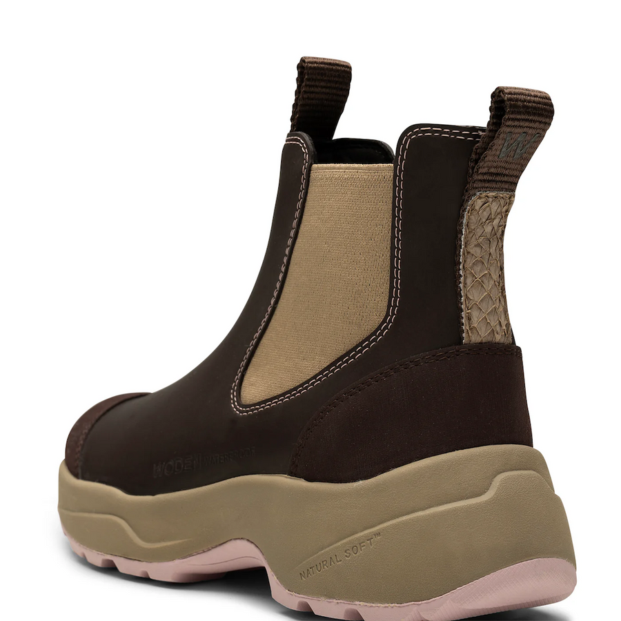 Siri Waterproof Boots - Chocolate/Light Lilac