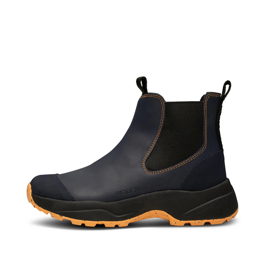 Siri Waterproof Boots - Dark Navy/Papaya