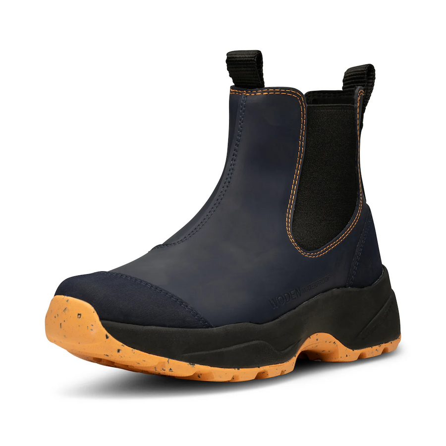 Siri Waterproof Boots - Dark Navy/Papaya